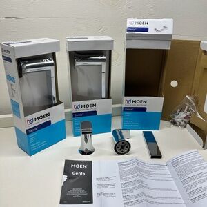 🚰 Lot 3 Moen BH3886CH Genta LX chrome hand Towel bars NIB NWT